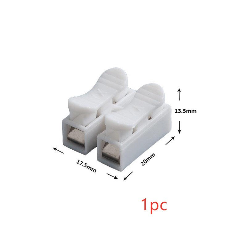 Terminals, wire connectors, 2-position push-type butt