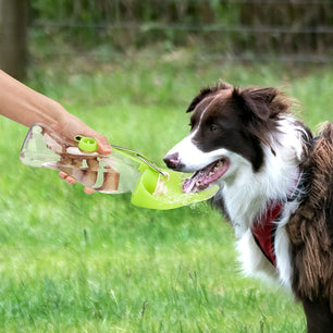 Portable Pet Water Dispenser Feeder Leak Proof With Drinking Cup Dish Bowl Dog Water Bottle