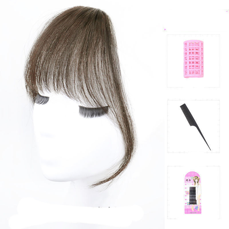 French 3d Air Bangs Wig Female Character Natural And Realistic Invisible Real Hair Piece