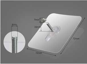 Viscose Load-bearing Seamless Nail Wall Hook Free Punching