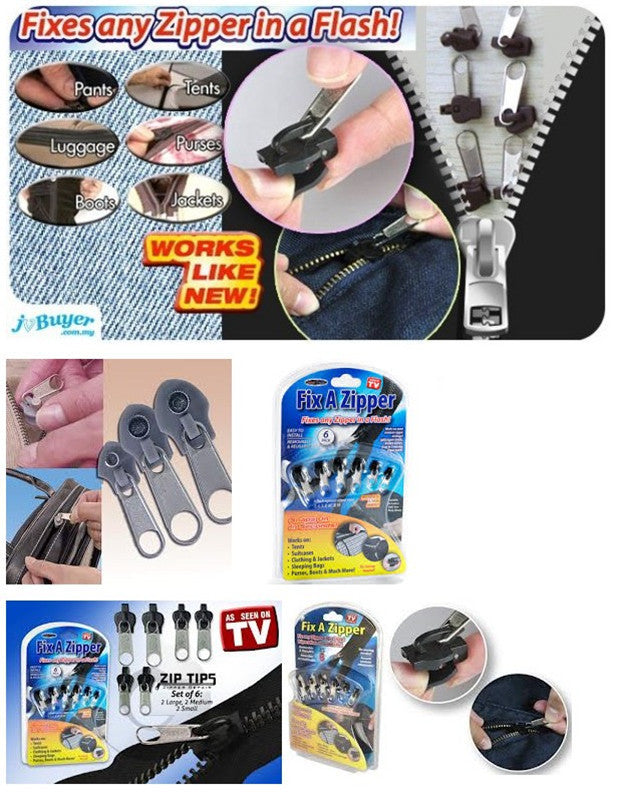 Multi-function Zipper Head Clothes Accessories 6 Sizes in Total