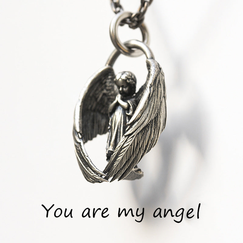 New Angel Wings Personality Pendant Necklace For Men