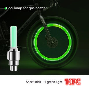 Neon Lights Tyre Wheel Valve Cap Light LED Car Tire Valve Caps Air Cover Tire Rim Valve Wheel Stem Cap Bike Light