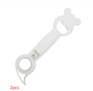 New Cute Multifunction Jar Can Beer Bottle Opener Manual Bottle Opener 4 In 1 Multifunctional Topless Can Opener Kitchen Gadget Bar Tool Accessories