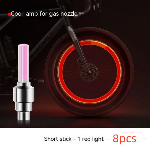 Neon Lights Tyre Wheel Valve Cap Light LED Car Tire Valve Caps Air Cover Tire Rim Valve Wheel Stem Cap Bike Light