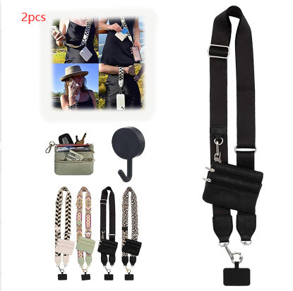 Mobile Phone Storage Lanyard With Zipper Bag