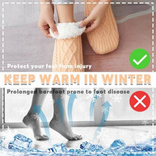 Winter Woolen Socks Women Thicken Warm Home Bedroom Socks Slippers Men Non-slip Foot Warmer Snow Socks Calcetines Mujer