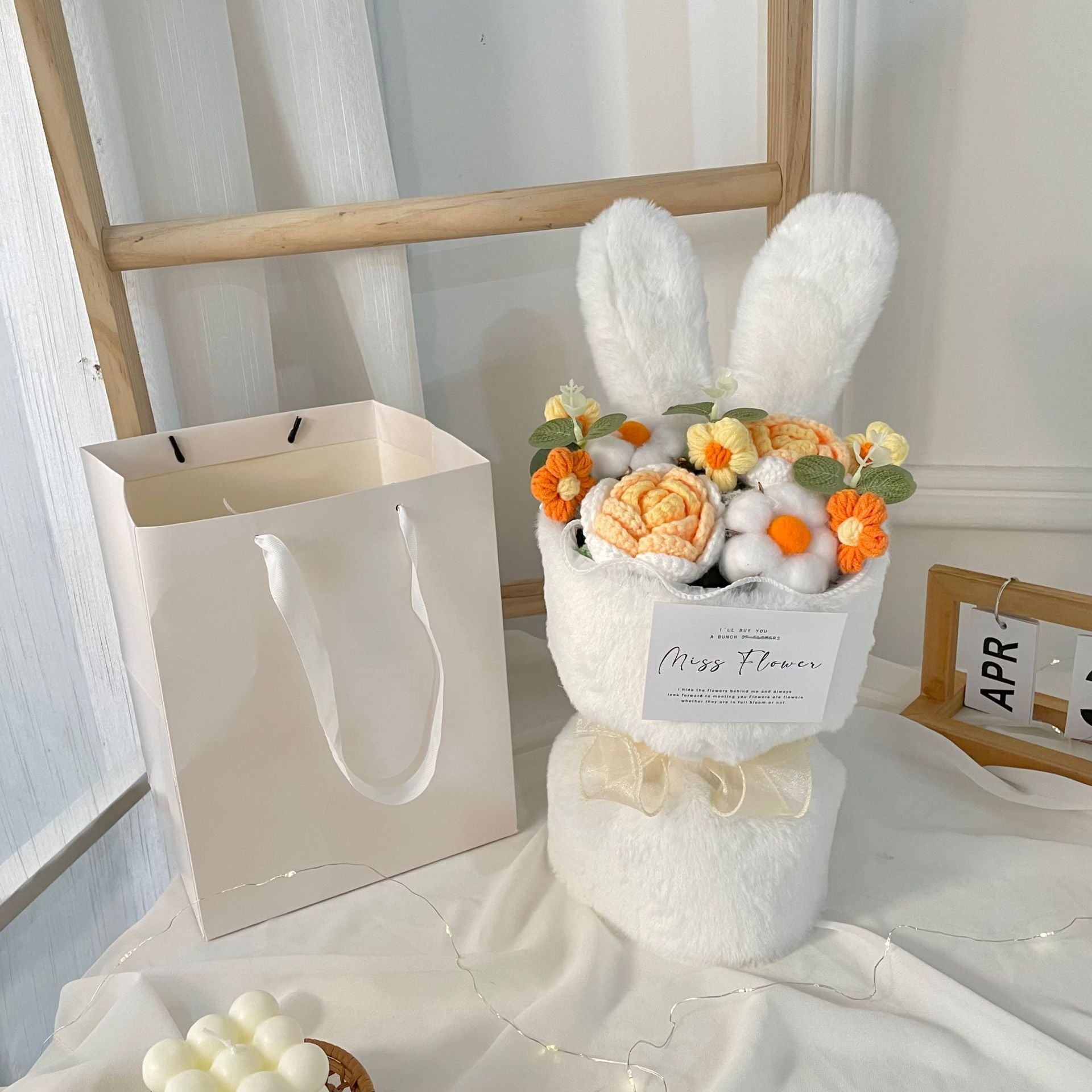 Rabbit Ears Bouquet Knitted Flower Doll Gift