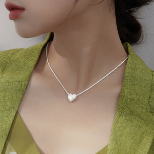 Love Sparkling Necklace Simple Women