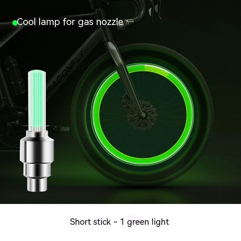 Neon Lights Tyre Wheel Valve Cap Light LED Car Tire Valve Caps Air Cover Tire Rim Valve Wheel Stem Cap Bike Light