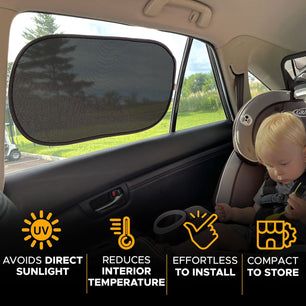 New Car Sunshade Electrostatic Adsorption Window Sunshade Net PVC Permeable Membrane Paste Side Window Mesh Sunscreen Heat Insulation