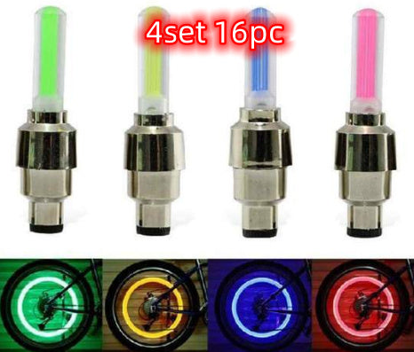 Neon Lights Tyre Wheel Valve Cap Light LED Car Tire Valve Caps Air Cover Tire Rim Valve Wheel Stem Cap Bike Light