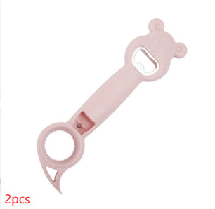 New Cute Multifunction Jar Can Beer Bottle Opener Manual Bottle Opener 4 In 1 Multifunctional Topless Can Opener Kitchen Gadget Bar Tool Accessories