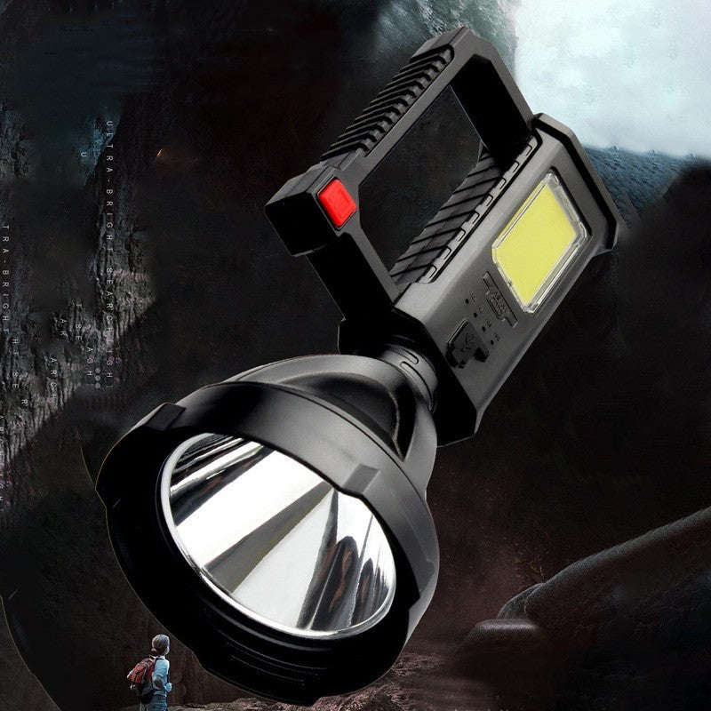 Strong Light Portable Fishing Flashlight With Bracket High Power Camping