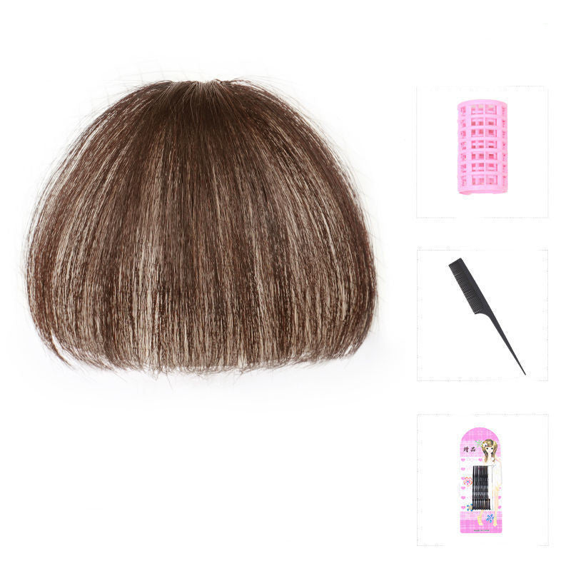 French 3d Air Bangs Wig Female Character Natural And Realistic Invisible Real Hair Piece