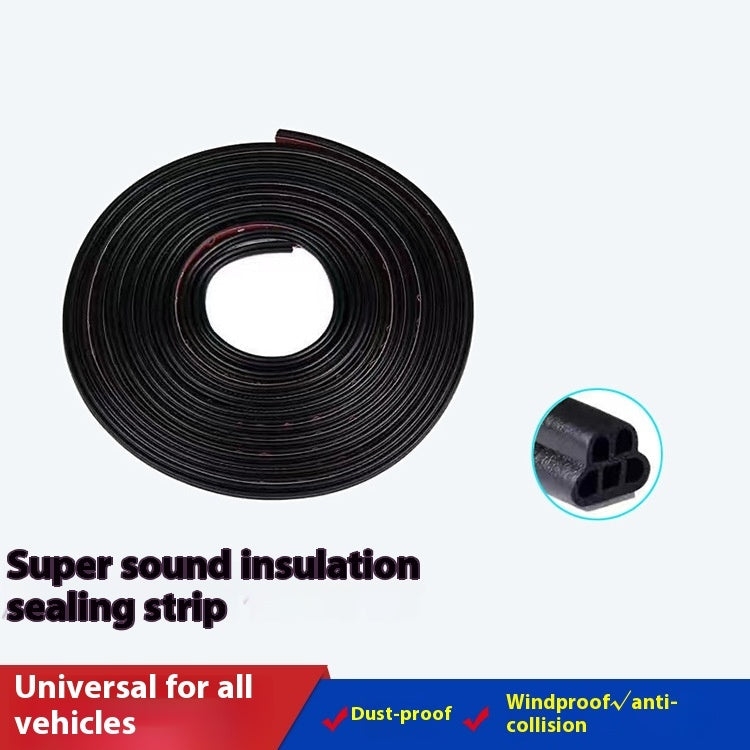 Double-layer 5-hole Thick Black Film Sound Deadening L-type Sealing Strip