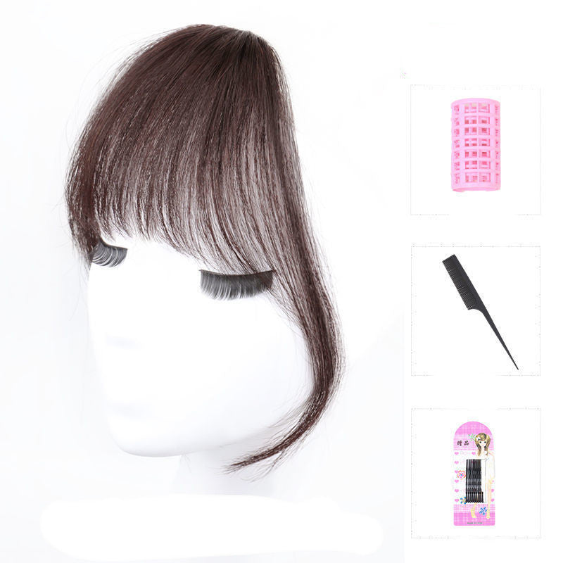 French 3d Air Bangs Wig Female Character Natural And Realistic Invisible Real Hair Piece