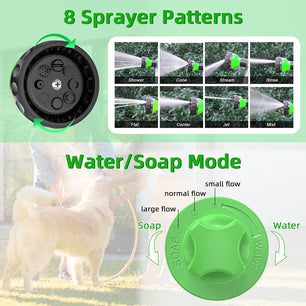 Pet Dog Wash Outdoor,  High-Pressure Pet Shower Sprayer Dog Shower Brush And Pet Grooming Comb For Watering Flowers, Car Washing, Pet Bathing