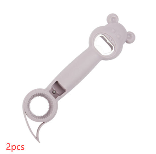 New Cute Multifunction Jar Can Beer Bottle Opener Manual Bottle Opener 4 In 1 Multifunctional Topless Can Opener Kitchen Gadget Bar Tool Accessories