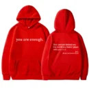 You are enough™ | Bekväm huvtröja