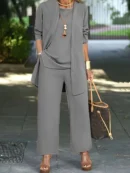 Cilla™ | Chic Enfärgat Tredelat Set