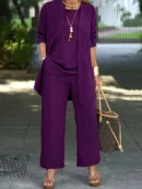 Cilla™ | Chic Enfärgat Tredelat Set